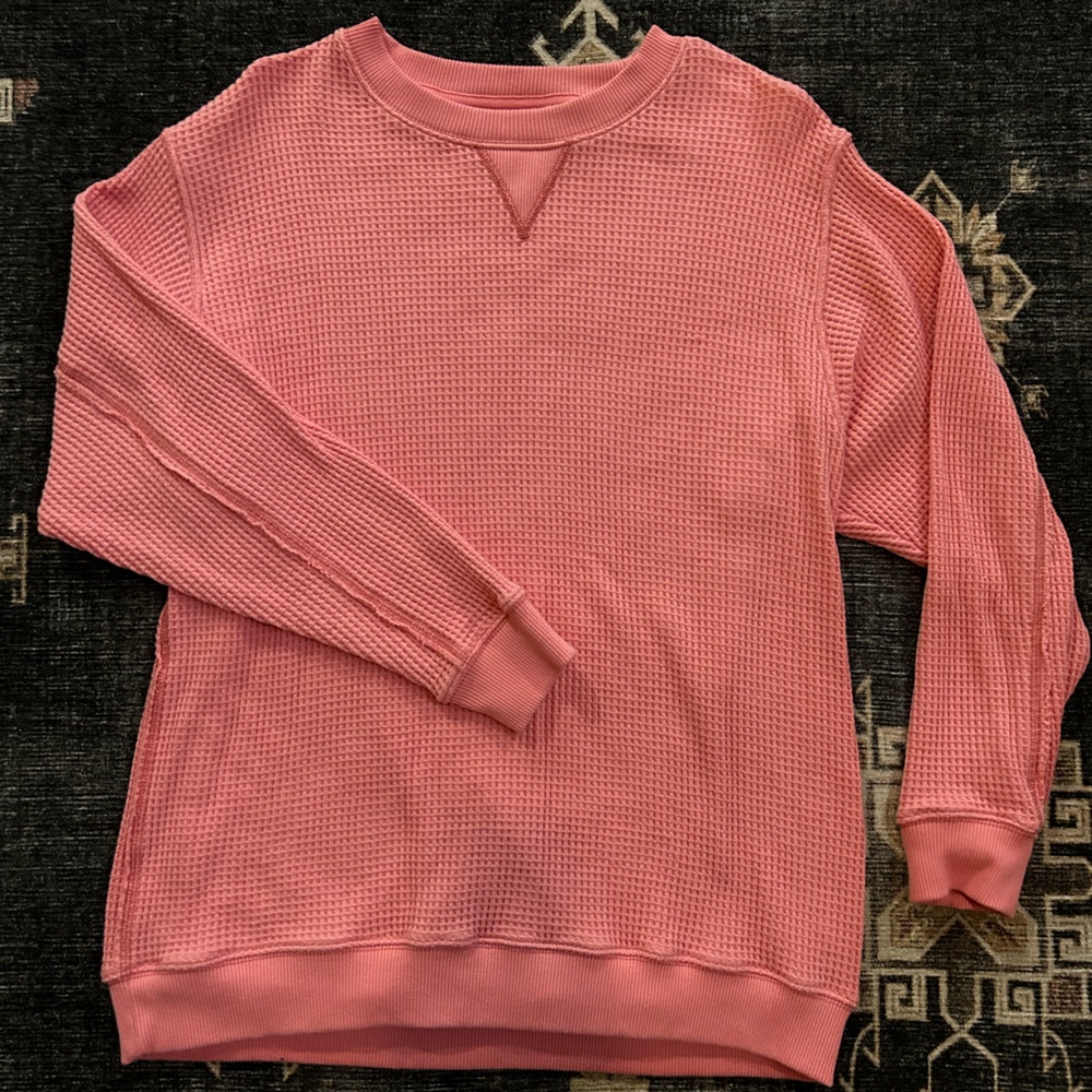 Aerie Oversized Waffle Pullover Small